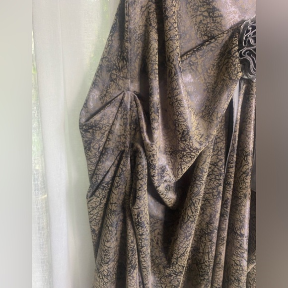 ELODIE Skirt Size M Iridescent Purple Gray Gathered Skirt NeoGothic Steampunk - Picture 7 of 14